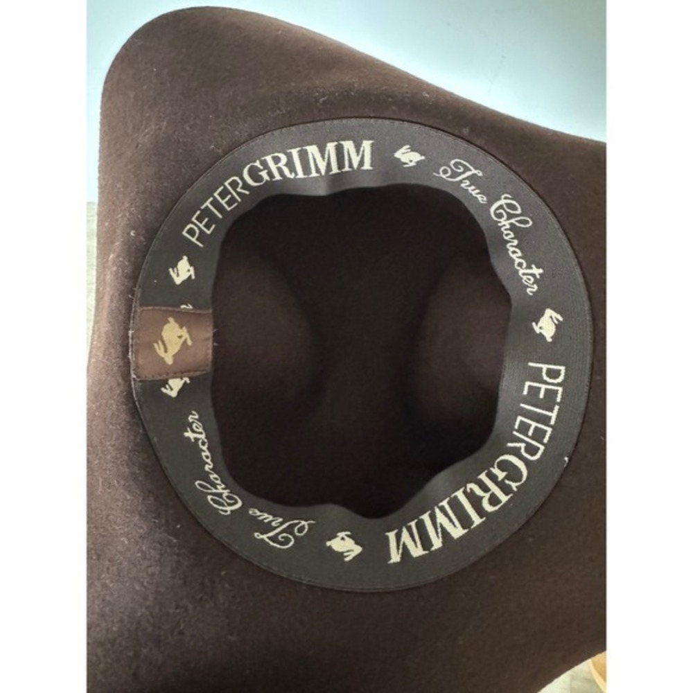 Peter Grimm 100% Wool Chocolate Brown Wide Brim Floppy Hat One Size - Picture 4 of 7